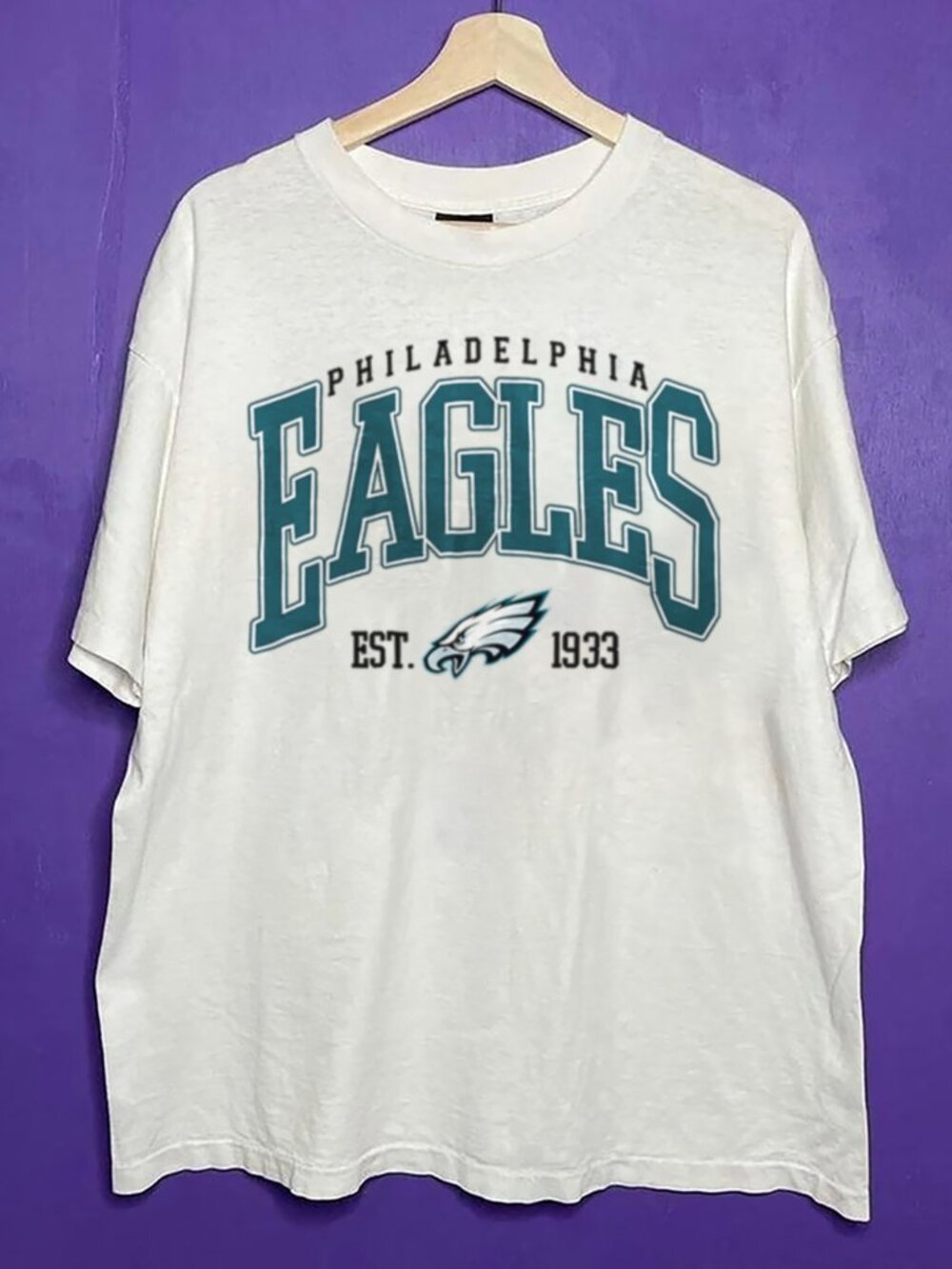 Vintage Philadelphia Eagles Big Logo Football Shirt, 90s NFL Shirt For Men Women